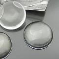 50pcs/lot 12mm Round Flat Back Clear Glass Cabochon High Quality. 