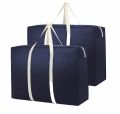 PACK 2 luggage Bag Thicken Portable Travel Clothes Storage Bag Zipper luggage Packing Bag Non-woven Large Capacity Moving House Hand Bage(20X18X10)INCHES. 