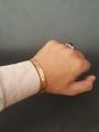 Golden Shinny Thin Art Hand Chain Charm Bracelet for Boys and Men. 