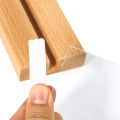 Acrylic Brochure Stand T Shape Wooden Base Photo Frame Table Hotel Menu Product Price Flyer Leaflet Display Holder QR Code Stand. 