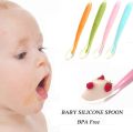 3 Piece's Set - Baby Spoons Silicone Spoon, Silicone Baby Spoon Safety Baby Feeding Spoon Food Feeder, Training Feeding for Toddlers and Babies. 