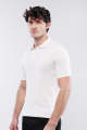 Mendeez - Knitted Polo Shirt - White. 