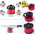 Knife Sharpener with Smart Suction Pad Base 3 Stage1 Stage Manual Kitchen Knife Sharpening Tool For All Knives  Knife Sharpener with Non-Slip Suction Cup, Professional Two Stage Tungsten Carbide Kitchen Knife Sharpener Tool. 