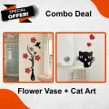 Flower Vase Wooden Wall Art For Room Hall Decorating I Wooden Wall Art I Room Decorating Wall Art I Wall Art Designs I New Wall Art For Office. 