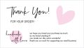 100 Thank you Cards, Thank You Card for Supporting Small Business, Elegant and Professional Design, 2" x 3.5" Recommended for Online Retailers, Small Business Owners & Local Stores. 