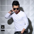 MRMT Lycra Cotton Men'S T-Shirt 5XL Long Sleeved T Shirt Men Pure Color Casual Mens Long Sleeve Tshirt For Male. 