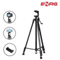 Energy - ENRG 3.5ft Mobile Phone Tripod Stand with Holder Portable for Live Stream Video,Vlogging,Tiktok Silver. 