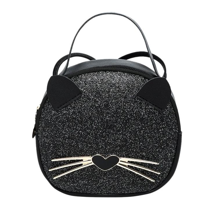 【happy one】Cute Cat Design Sequins Crossbody Bag For Women Leather Handbag Girl Purse Totes Bag Bolsa Femininas#20