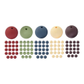 100 Pieces Silicone Beads, 9 mm Silicone Beads, Bulk Silicone Beads, Matte Neutral Color Assortment. 