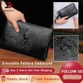DGSenpi Pattern Embossed Men's Clutch New Large Capacity Envelope Bag European and American Men's Clutch Korean Men's Bag Briefcase. 