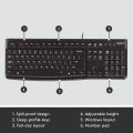 Logitech K120 Ergonomic Desktop USB Wired Keyboard. 