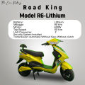 Road King R6 Electric Scooter with Lithium Battery - Powerful 650W Motor, 90 KM Mileage, Top Speed 60 KM, Fast 2-3 Hr Charging. 