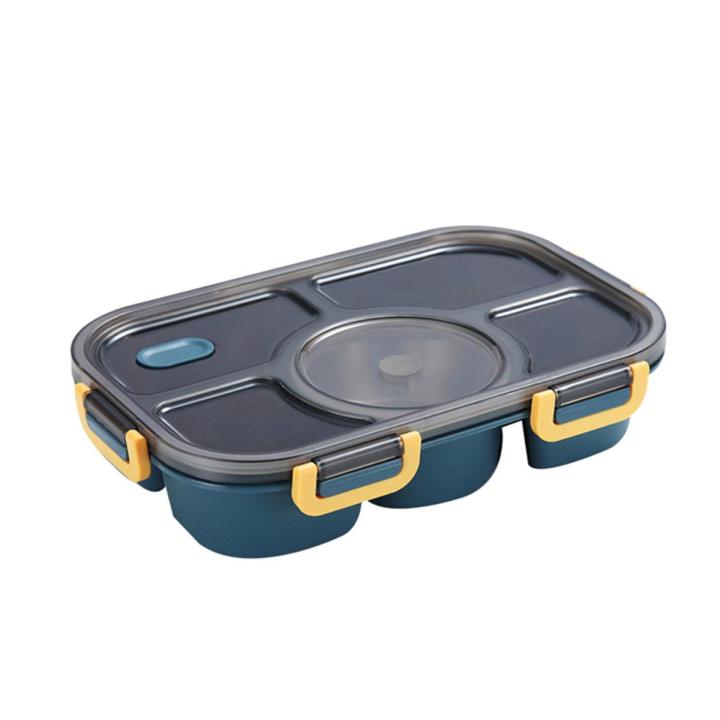 Bento Lunch Box,5-Compartment Food Container with Salad Bowl,Leakproof Salad Lunch Containers for Office,School