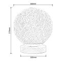 Romantic Night Light Creative INS Wind Starry Table lamp Bedroom Bedside lamp Fantasy Rattan Ball Moon Light (Light Yellow). 