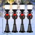 4 Pcs Mini Christmas Lamp Post Train Lamp Miniature Street Lamp Decorative Lights for DIY Dollhouse Village Pathway. 