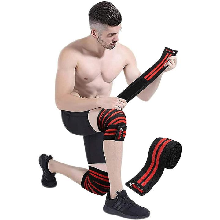 Heavy Weightlifting Knee Wraps Weight Lifting Bandage Straps Guard Pads Powerlifting Gym Knee Wraps