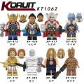 Single Sale Marvel Thor Figures Building Blocks Mighty Thor Gorr Korg Groot Zeus Valkyrie Minifigures Bricks for Children Gift Toys KT1062. 