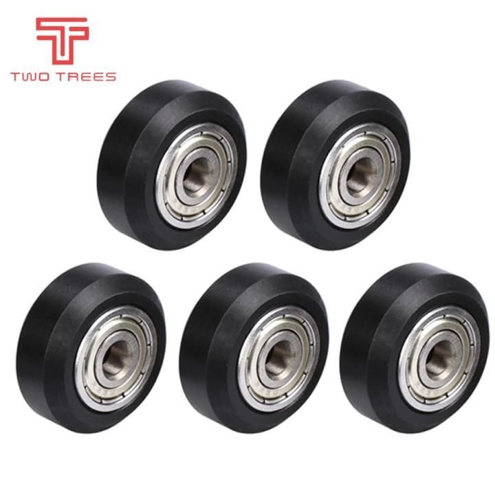 5PCS/Llot CNC Plastic Wheel Pom with 625ZZ Idler Pulley Gear Passive Round Wheel Perlin Wheel for Ender 3 CR10 CR-10S