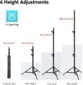 Aluminium 7 Feet Tripod Stand For Ring Light, Mobile Phones & DSLR Cameras - 360 Rotatable Portable & Adjustable 7 Ft Long Tripod With Mobile Holder & Ball Head - Best Use For Videography, Photography, Tiktok, Youtube, Studio Lighting, Equipment - Black. 