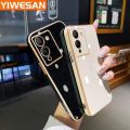 YIWESAN For Infinix Note 12 G96 Case Candy Color Luxury Plating Back Cover Side Edge Square Casing Full Lens Camera Protection Shockproof Soft Phone Cases. 