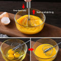 New Hand Pressure Semi-automatic Stainless Steel Egg Beater Self Turning Cream Utensils Whisk Manual Mixer Kitchen Cooking Tools. 