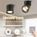 3-Color in 1 Surface Mounted LED Downlight Ceiling Light Foldable 7W 10W 15W Kitchen Lighting LED Down Light Led Panel Spot Lights for Toilet Bathroom Bedroom Living Room Nordic Kitchen Light for Ceiling Lamp. 
