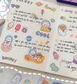 Kawai Cute Animal Bunny & Bear - Stickers. 