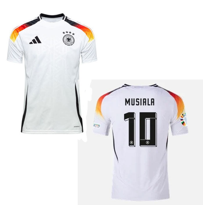 Musiala Germany T- Shirt Home Kit Euro 2024 Football Jersey