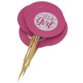 Its A Girl Cupcake Toppers - 2.5 Inch - Its A Girl  Themed Party - Pink - Girls - Pack Of 10. 