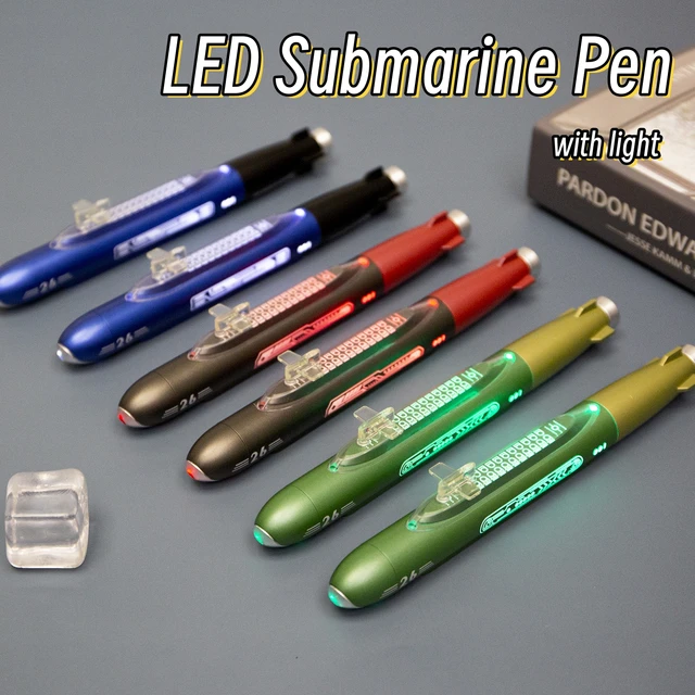 01 Pc Creative Simulation Submarine Gel Pen 0.5mm Black Ink Spaceship Neutral Pens Children's Fun Toy Smooth Writing School Stationery