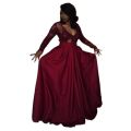 Women Satin Silk Long Skirt Maroon. 