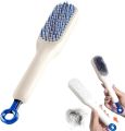 Self Cleaning Hair Brush, One-Click Cleaning Telescopic Hair Comb, Anti-Static Telescopic Hairbrush, Anti-Hair Entangled Automatic Cleaning Portable Comb- Pink. 