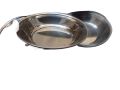 1 Piece Round Plate Thaali Parat Stainless Steel 8.10 inches. 
