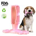 Pet Teeth Cleaning Toys Pet Gnaw Teether Toy Toothbrush Dog Toy For Pets pink L. 