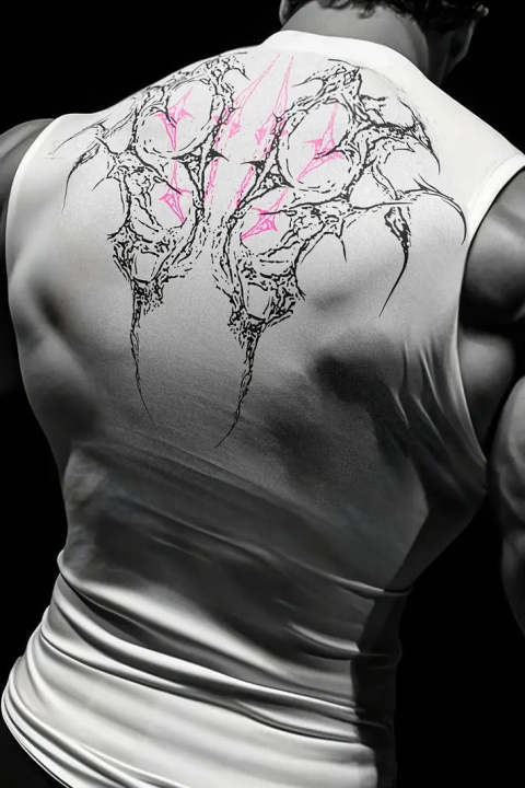 London%20Bridge%20-%20Werewolf%20Sleeveless%20Spandexdry%20For%20Men%20-%20Cream%20-%20Image%202