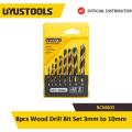 UYUSTOOLS BCM805 8pcs Wood Drill Bit Set 3mm to 10mm. 