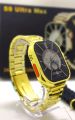 Original S9 Ultra Max Gold Addition Smart Watch (24K Gold) Series 8 Bluetooth Calling HD Display 2.0 Inch Big Size 49mm Wireless Charging & Fitness Sports Mode. 