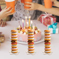 High-quality Bagel Stand Wooden Donut Stand Holder for Dessert Table Party Wedding Birthday Sturdy Bagel Display Tower with Quick Assembly Dessert Display Rack. 