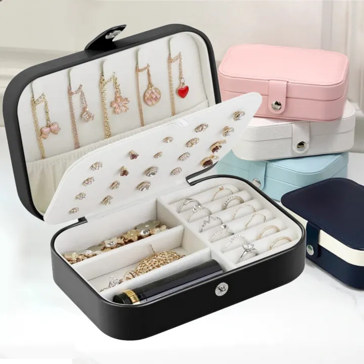 Leather%20Jewellery%20Organizer%20Box%20for%20Girls%20%7C%20Ear%20Rings%20&%20Necklace_Bracelets%20Holder%20%7C%20Small%20Jewelry%20Box%20Vanity%20Hanger%20Stand%20Velvet%20-%20Image%202