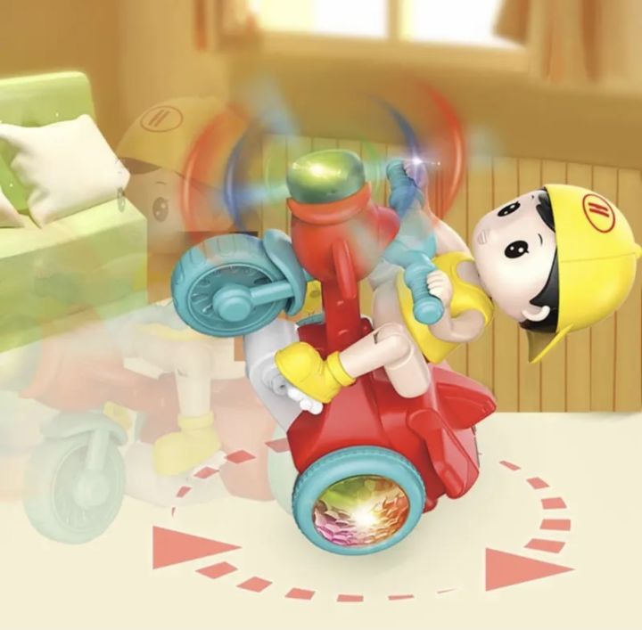 Kids'%20Stunt%20Bicycle%20with%20LED%20Lights,%20Music%20&%20360%C2%B0%20Rotation%20%E2%80%93%20Electric%20Robot%20Bike%20-%20Image%202