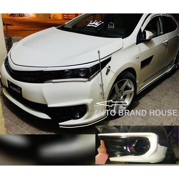 Toyota Corolla 2015 Esports Front Bodykit Lips Plastic 02 Pcs