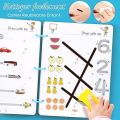 Magic Tracing Notebook, Preschool Educational Toys for Children Reusable Erasable Notebook Logic Thinking Training book, Coloring Images, Puzzles and Cognitive Games. 
