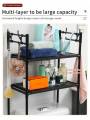 2 Tiers Over The Toilet Rack Bathroom Space Saver Storage Organiser Freestanding Above Toilet Laundry Washing Machine Towel Shelf (Black) Easy Kitchen. 