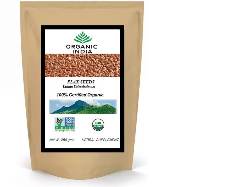 Flax Seed, ( ALSI ) Whole, Raw, USDA Certified Organic, Non-GMO, 250 ...
