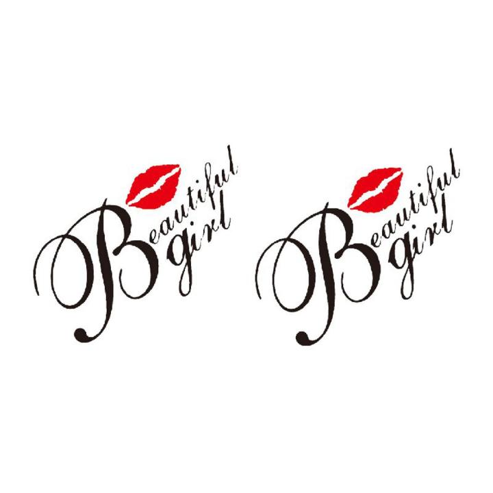 【The road to happiness Store】Nieuwe Tattoo Sticker Voor Meisjes Vrouwen Letters Mooie Meisje Tatoo Art y Kus Nep Tatoeages Stickers