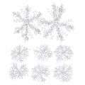 Christmas Snowflake Glitter Home Decor Hanging Xmas Snow Flake Pendant. 