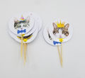 CAT THEME CUPCAKE TOPPERS PACK OF 10 CUPCAKE TOPPERS. 