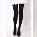Black Opaque Stocking Tights for Women. 