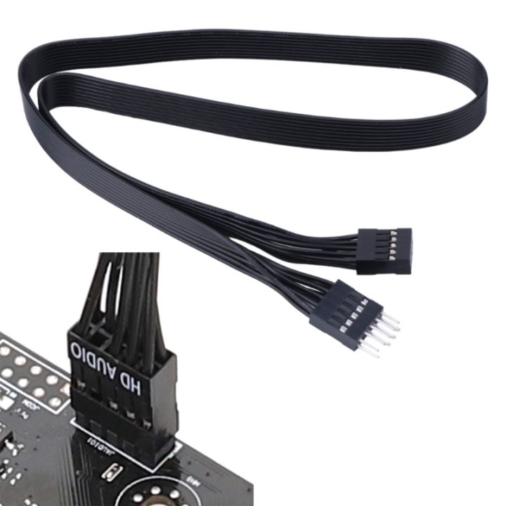 Computer Motherboard Front 9-PinHD Audio Connector Cable for Desktops and Laptops Mainboard
