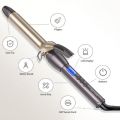 Hair Curling Iron 1 inch with LCD Temperature Display Professional Hair Curler Curling Wand for All Hair Types,Dual Voltage and Auxiliary Curling Accessory Included Golden. 